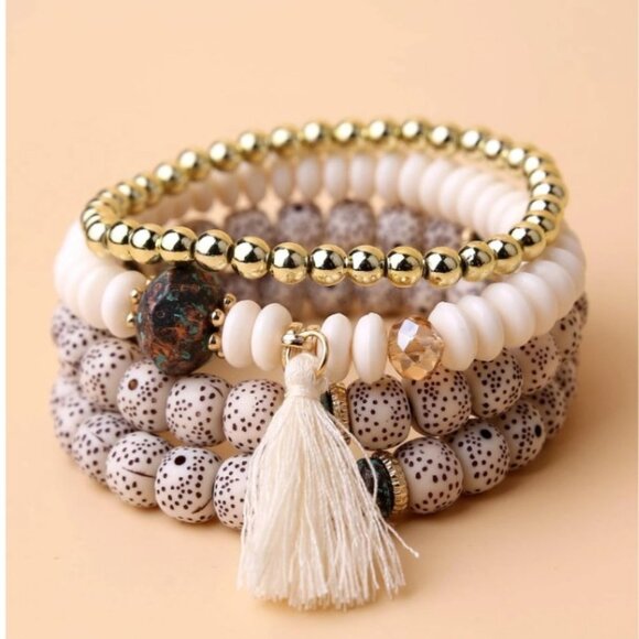 Jewelry - 3 for $35 /4 piece bracelet with fringe bead.